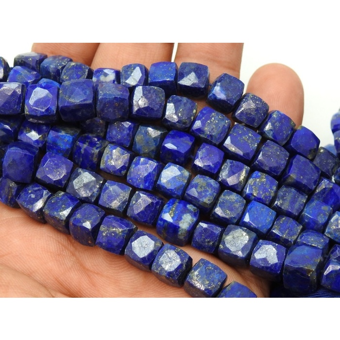 Lapis Lazuli Faceted Cube,Box,Cuboid Shape Beads,10Inch Strand 7X8MM Approx,Wholesaler,Supplies,100%Natural PME-CB2 | Save 33% - Rajasthan Living 9
