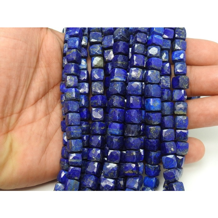 Lapis Lazuli Faceted Cube,Box,Cuboid Shape Beads,10Inch Strand 7X8MM Approx,Wholesaler,Supplies,100%Natural PME-CB2 | Save 33% - Rajasthan Living 7
