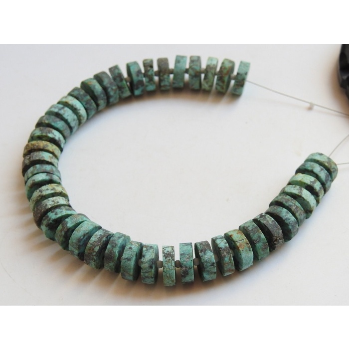 Natural African Turquoise Smooth Tyre,Coin,Button,Wheel,Matte Polished,Handmade,Loose Bead,For Making Jewelry,Wholesaler 8Inch Strand T2 | Save 33% - Rajasthan Living 9