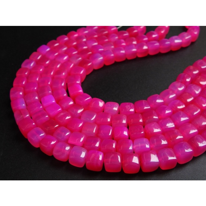 Hot Pink Chalcedony Cube,Rubilite,Smooth,Box,Cuboid,Loose Beads,Handmade,Wholesale Price,New Arrival,9Inchs Strand (pme)CB2 | Save 33% - Rajasthan Living 10
