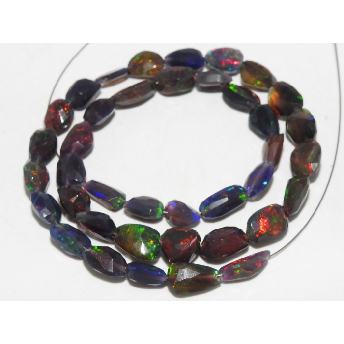 Ethiopian Black Opal Faceted Tumble,Nugget,Multi Flashy Fire,Loose Stone,Loose Bead,Wholesaler,Supplies 12Inch Strand 100%Natural (pme)EO2 | Save 33% - Rajasthan Living 7