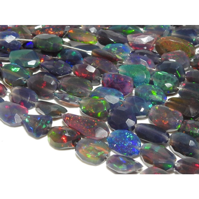 Ethiopian Black Opal Faceted Tumble,Nugget,Multi Flashy Fire,Loose Stone,Loose Bead,Wholesaler,Supplies 12Inch Strand 100%Natural (pme)EO2 | Save 33% - Rajasthan Living 6