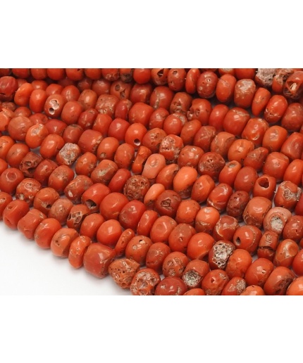 Red Coral Smooth Roundel Bead,Handmade,Loose Stone,For Making Jewelry,Bracelet,Necklace,Wholesaler,Supplies | Save 33% - Rajasthan Living 3