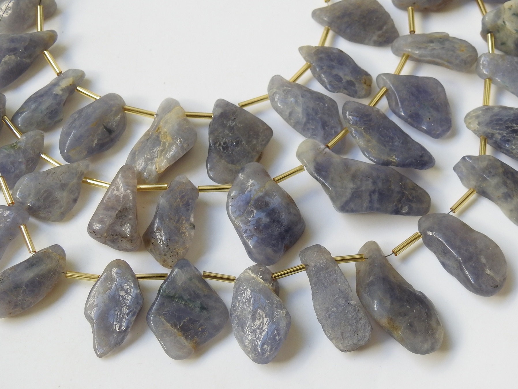 Iolite Rough Bead,Briolettes,Slab,Slice,Polished,Crystals,Minerals,Loose Raw 12Piece 28X18To22X14MM Approx Wholesaler,Supplies R5 | Save 33% - Rajasthan Living 12