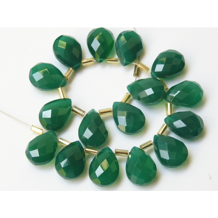 14X10MM Matched Pair,Green Onyx Faceted Teardrops,Drops,Loose Stone,Handmade Bead,Wholesale Price,New Arrivals PME-CY1 | Save 33% - Rajasthan Living 8