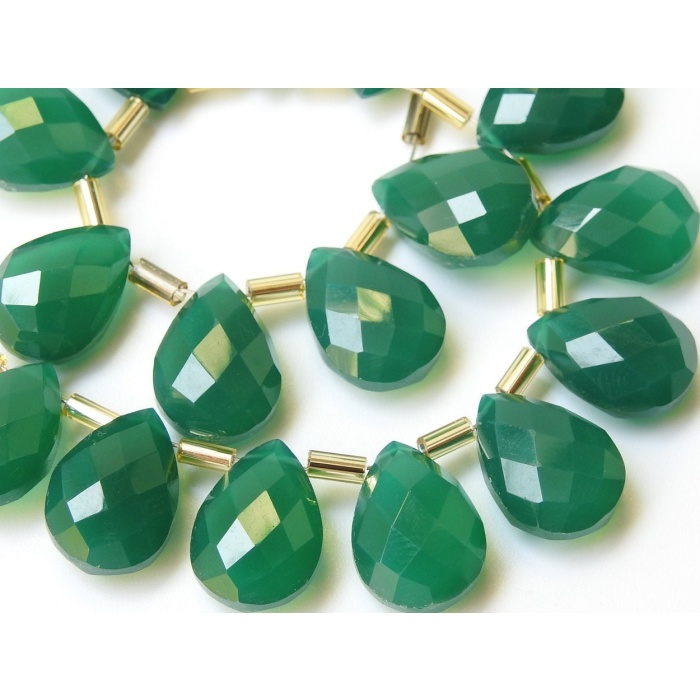 14X10MM Matched Pair,Green Onyx Faceted Teardrops,Drops,Loose Stone,Handmade Bead,Wholesale Price,New Arrivals PME-CY1 | Save 33% - Rajasthan Living 6