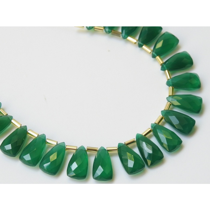 15X8 MM Pair Green Onyx Faceted Pyramid Shape Briolette Wholesale Price New Arrival (pme)CY1 | Save 33% - Rajasthan Living 9