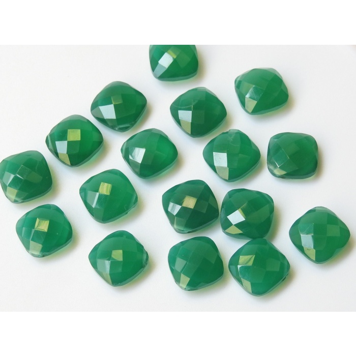 12X12MM Pair,Green Onyx Faceted Cushions,Square Shape Briolette,Teardrop,Loose Stone,Earrings Jewelry,Wholesaler,Supplies PME-CY1 | Save 33% - Rajasthan Living 8