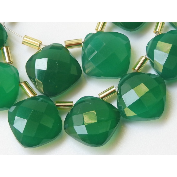 12X12MM Pair,Green Onyx Faceted Cushions,Square Shape Briolette,Teardrop,Loose Stone,Earrings Jewelry,Wholesaler,Supplies PME-CY1 | Save 33% - Rajasthan Living 6
