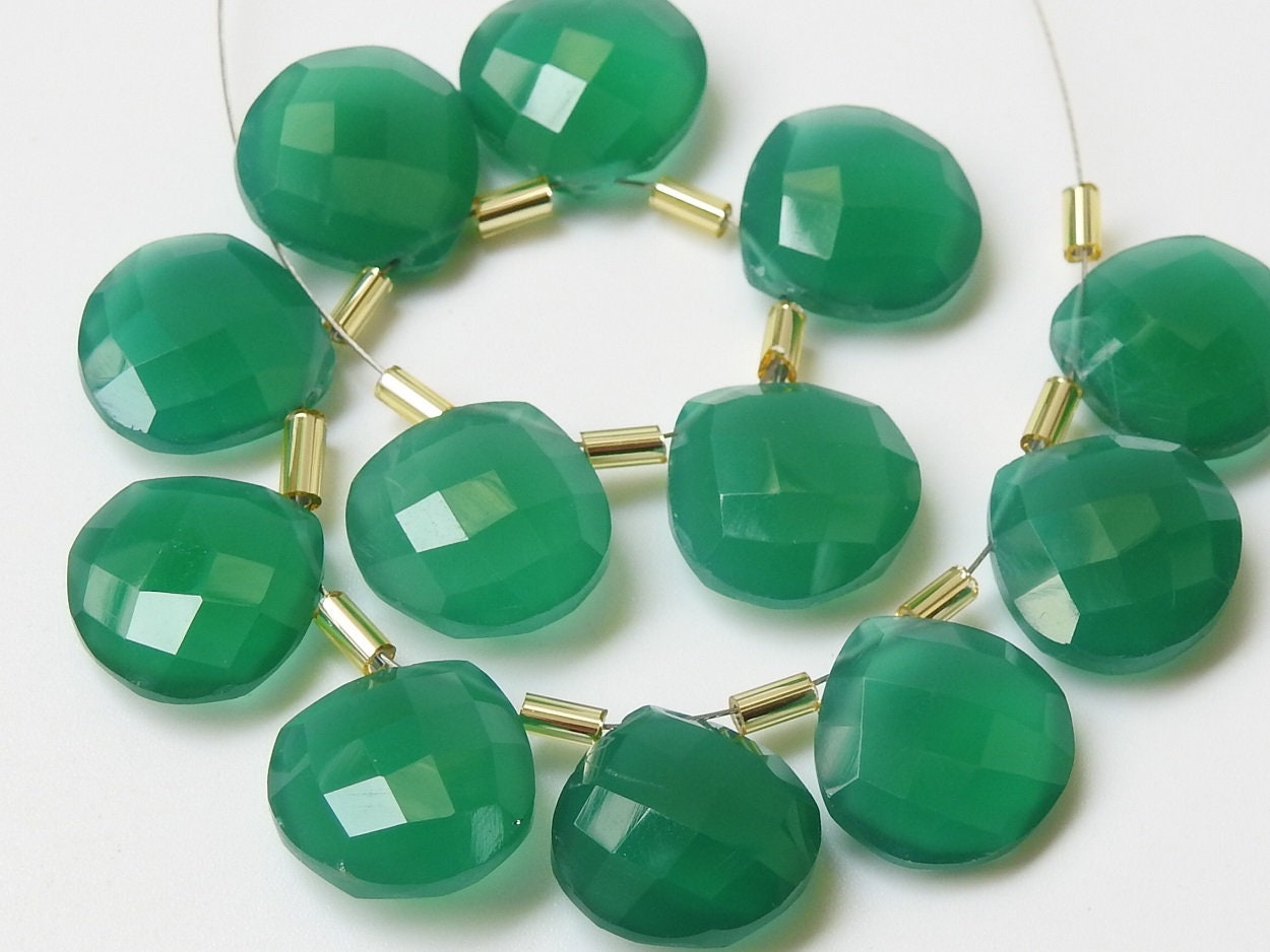 Green Onyx Hearts,Micro Faceted,Teardrop,Drop,Handmade,Earrings Pair,Loose Stone,For Making Jewelry,Wholesaler,Supplies,14X14MM PME-CY1 | Save 33% - Rajasthan Living 13