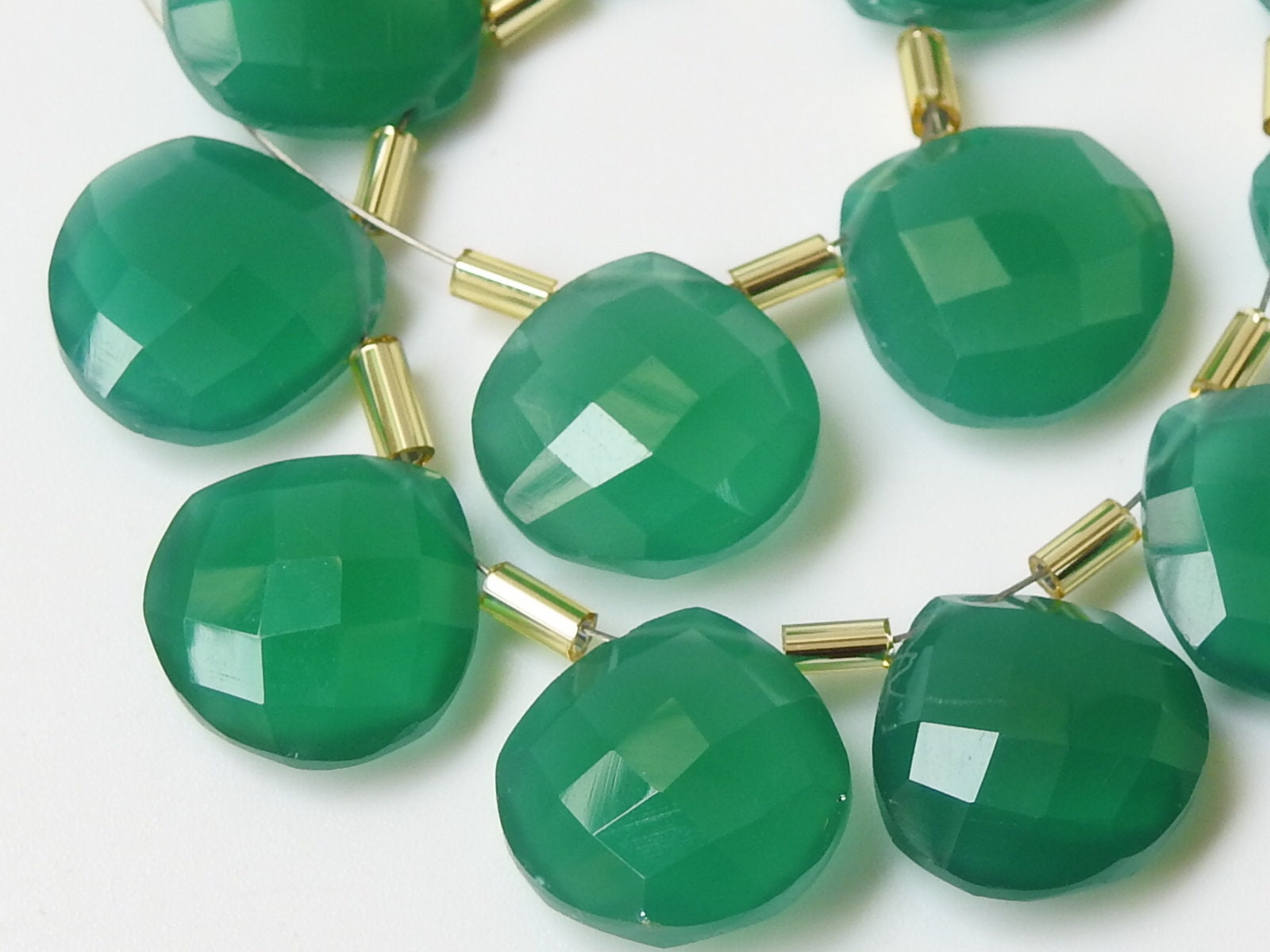 Green Onyx Hearts,Micro Faceted,Teardrop,Drop,Handmade,Earrings Pair,Loose Stone,For Making Jewelry,Wholesaler,Supplies,14X14MM PME-CY1 | Save 33% - Rajasthan Living 11