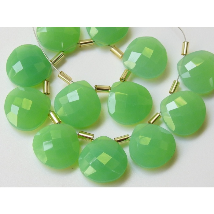 Chrysoprase Green Chalcedony Faceted Heart,Teardrop,Drops,Briolettes,Wholesaler,Supplies,14X14MM Approx PME-CY1 | Save 33% - Rajasthan Living 6