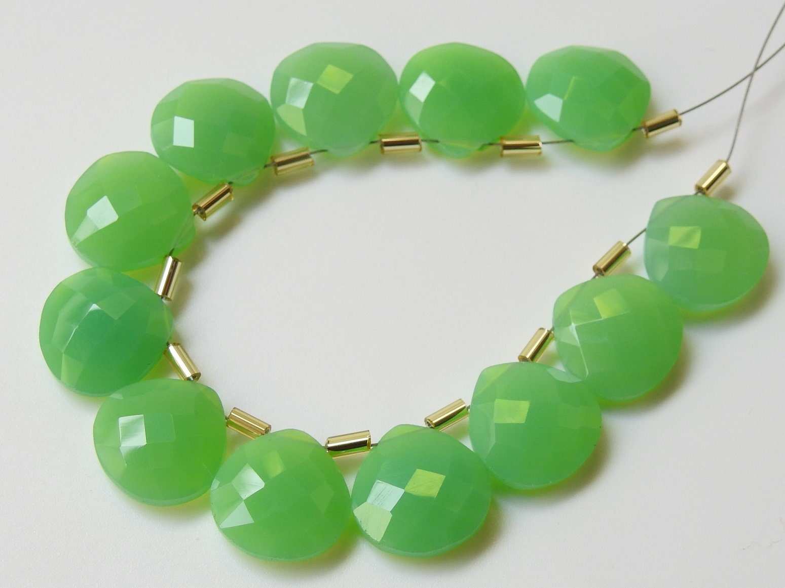 Chrysoprase Green Chalcedony Faceted Heart,Teardrop,Drops,Briolettes,Wholesaler,Supplies,14X14MM Approx PME-CY1 | Save 33% - Rajasthan Living 16
