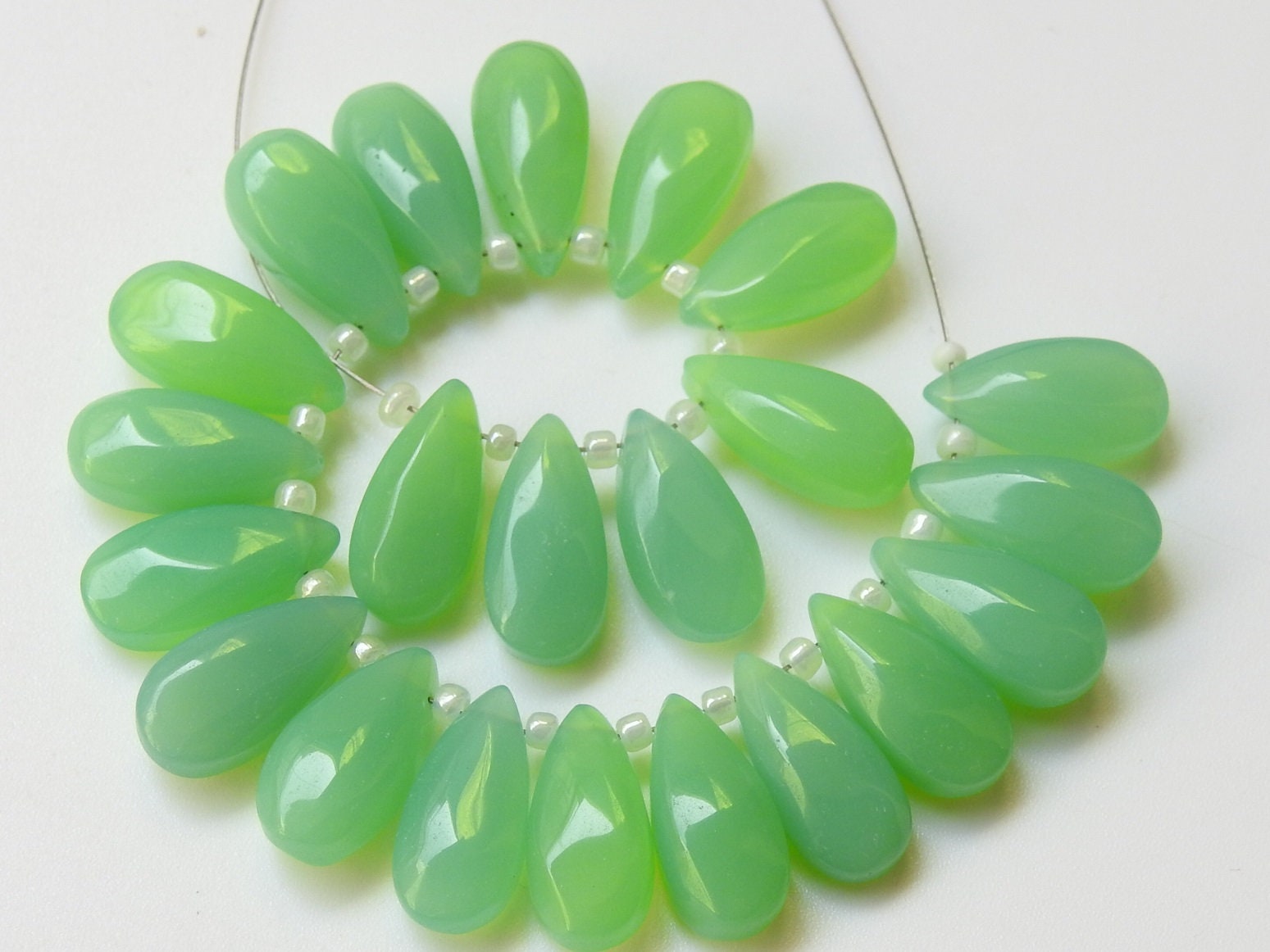 15X7MM Pair,Chrysoprase Green Chalcedony Smooth Teardrop,Loose Stone,Handmade,For Making Jewelry,Wholesale Price,New Arrival PME-CY1 | Save 33% - Rajasthan Living 12