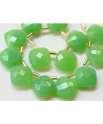 Chrysoprase Green Chalcedony Faceted Cushions/Square/Teardrop/Drop/Briolette/Wholesaler/Supplies/12X12MM PME-CY1 | Save 33% - Rajasthan Living