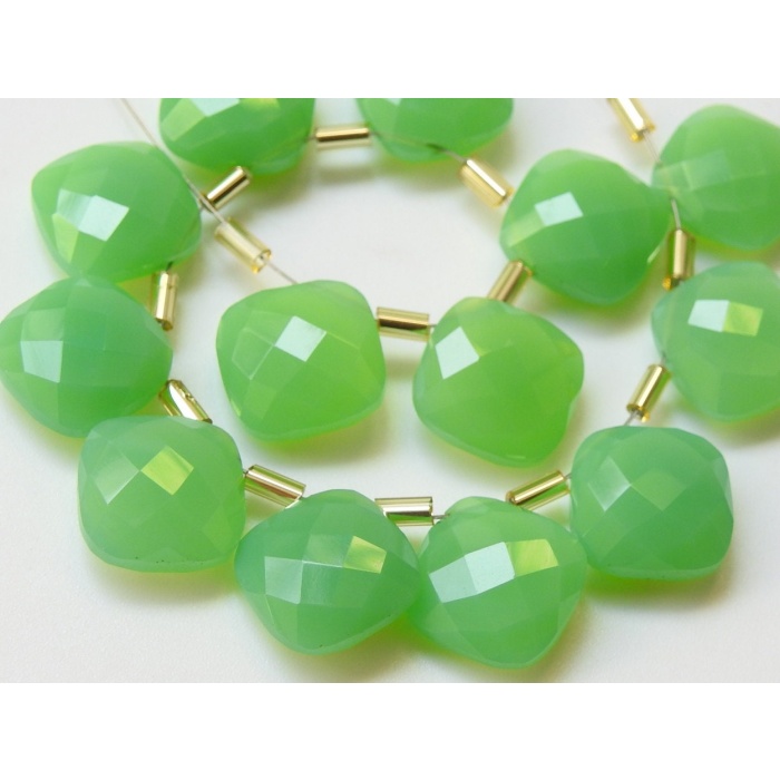 Chrysoprase Green Chalcedony Faceted Cushions/Square/Teardrop/Drop/Briolette/Wholesaler/Supplies/12X12MM PME-CY1 | Save 33% - Rajasthan Living 6