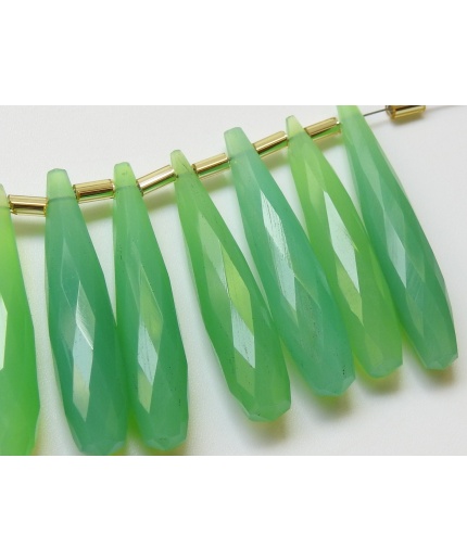 Chrysoprase Green Chalcedony Elongated Drops,Faceted,Teardrop,Loose Stone,For Making Jewelry,Wholesaler,Supplies 35MM Long Approx PME-CY1 | Save 33% - Rajasthan Living 3