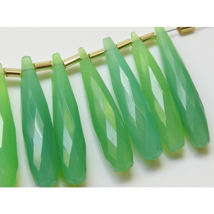 Chrysoprase Green Chalcedony Elongated Drops,Faceted,Teardrop,Loose Stone,For Making Jewelry,Wholesaler,Supplies 35MM Long Approx PME-CY1 | Save 33% - Rajasthan Living 7