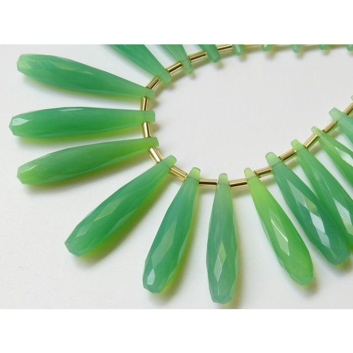 Chrysoprase Green Chalcedony Elongated Drops,Faceted,Teardrop,Loose Stone,For Making Jewelry,Wholesaler,Supplies 35MM Long Approx PME-CY1 | Save 33% - Rajasthan Living 8