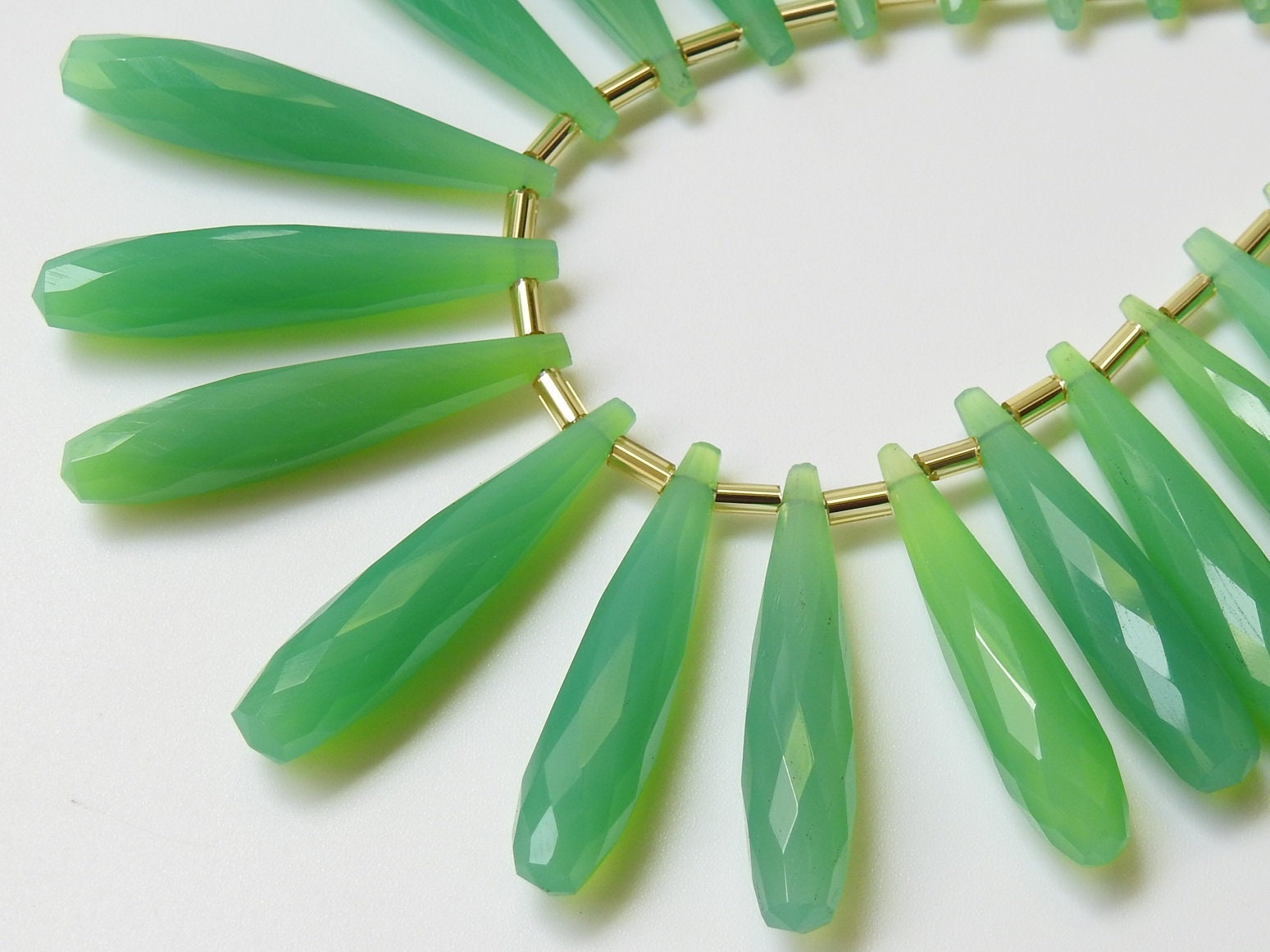 Chrysoprase Green Chalcedony Elongated Drops,Faceted,Teardrop,Loose Stone,For Making Jewelry,Wholesaler,Supplies 35MM Long Approx PME-CY1 | Save 33% - Rajasthan Living 13