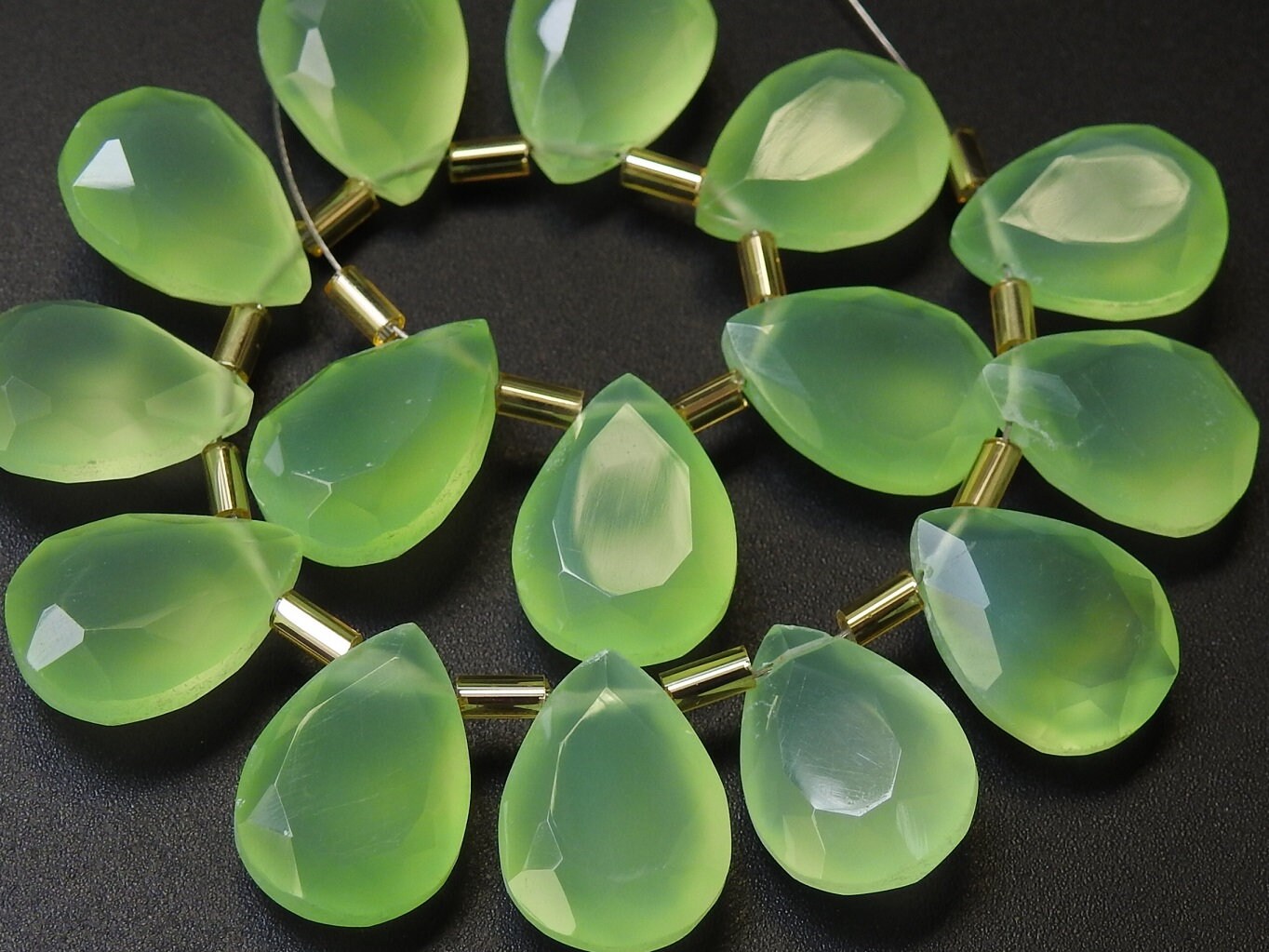 Prehnite Green Chalcedony Faceted Cut Stone Shape Teardrop,Drops,Briolettes,Earrings Pair,15X10MM Approx,Wholesaler,Supplies PME-CY1 | Save 33% - Rajasthan Living 16