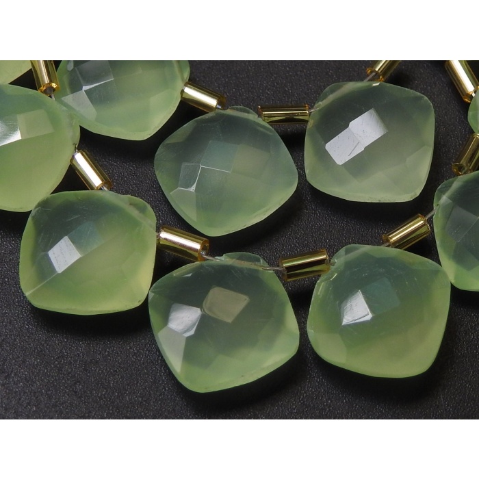 12X1MM Pair,Prehnite Green Chalcedony Faceted Cushions,Square,Briolette,For Making Earrings,Handmade,Loose Bead,Wholesaler,Supplies PME-CY1 | Save 33% - Rajasthan Living 6