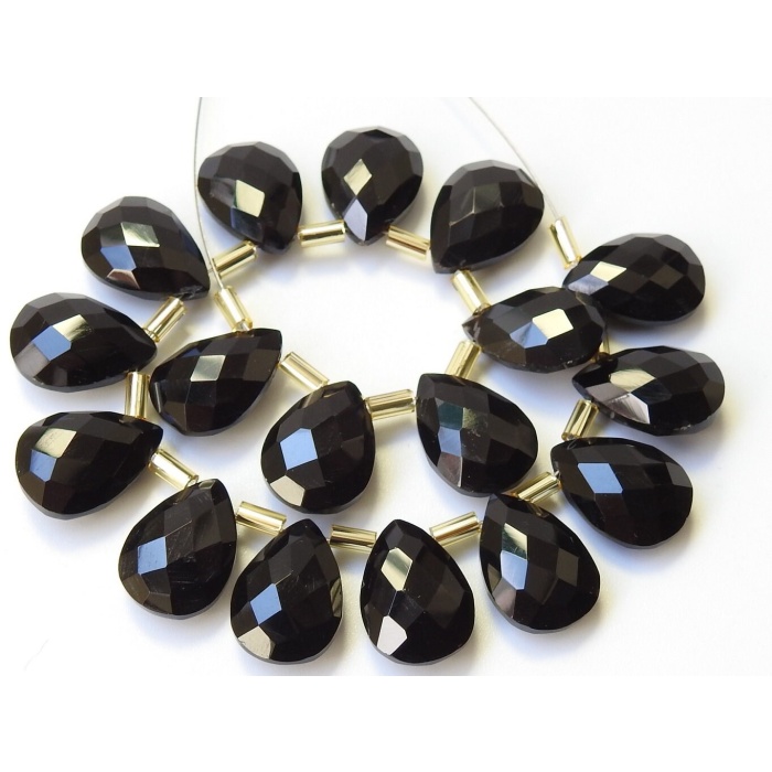 Black Onyx Faceted Teardrops,Drops,Briolettes,Loose Stone,Earrings Pair,For Making Jewelry,Wholesale Price,New Arrival 14X10MM (pme)CY2 | Save 33% - Rajasthan Living 8
