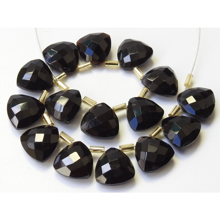 Black Onyx Faceted Trillions,Triangle,Drops,Teardrop,Briolettes,Earring Pair,12X12MM Approx,Wholesaler,Supplies,100%Natural PME-CY2 | Save 33% - Rajasthan Living 10