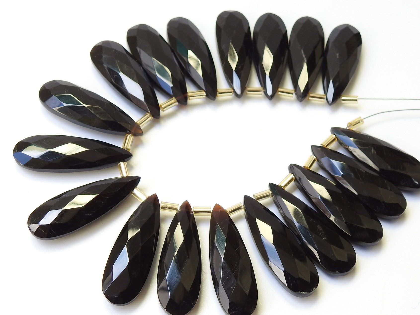 30X10MM Pair,Black Onyx Faceted Teardrop,Long Drop,Handmade,For Making Jewelry,Earrings,Wholesale Price,New Arrival (pme)CY2 | Save 33% - Rajasthan Living 15