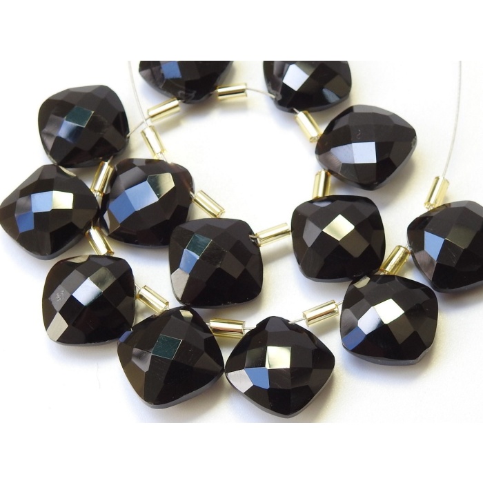 Black Onyx Cushion,Square,Faceted,Briolette,Earrings Pair,Handmade,Loose Bead,For Making Jewelry,Wholesaler,Supplies 12X12MM Approx PME-CY2 | Save 33% - Rajasthan Living 9