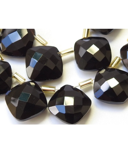 Black Onyx Cushion,Square,Faceted,Briolette,Earrings Pair,Handmade,Loose Bead,For Making Jewelry,Wholesaler,Supplies 12X12MM Approx PME-CY2 | Save 33% - Rajasthan Living