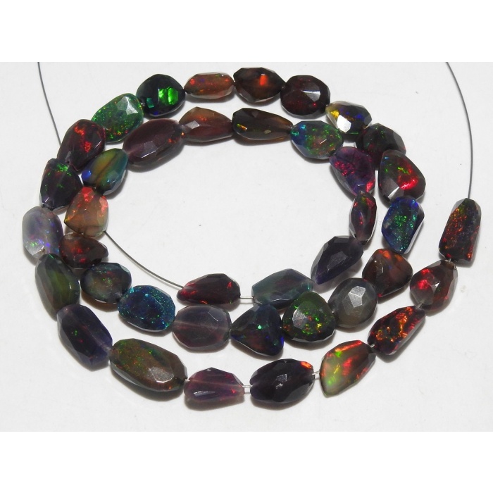 Ethiopian Black Opal Faceted Tumble,Nugget,Multi Flashy Fire,Loose Stone,Loose Bead,Wholesaler,Supplies 12Inch Strand 100%Natural (pme)EO2 | Save 33% - Rajasthan Living 9