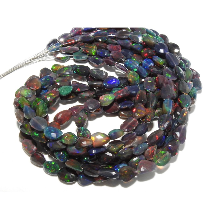 Ethiopian Black Opal Faceted Tumble,Nugget,Multi Flashy Fire,Loose Stone,Loose Bead,Wholesaler,Supplies 12Inch Strand 100%Natural (pme)EO2 | Save 33% - Rajasthan Living 11