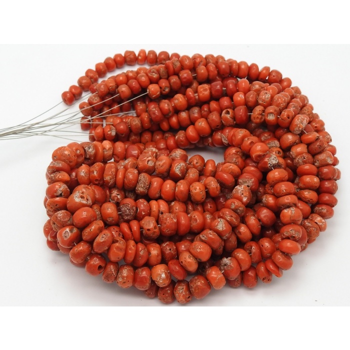 Red Coral Smooth Roundel Bead,Handmade,Loose Stone,For Making Jewelry,Bracelet,Necklace,Wholesaler,Supplies | Save 33% - Rajasthan Living 12