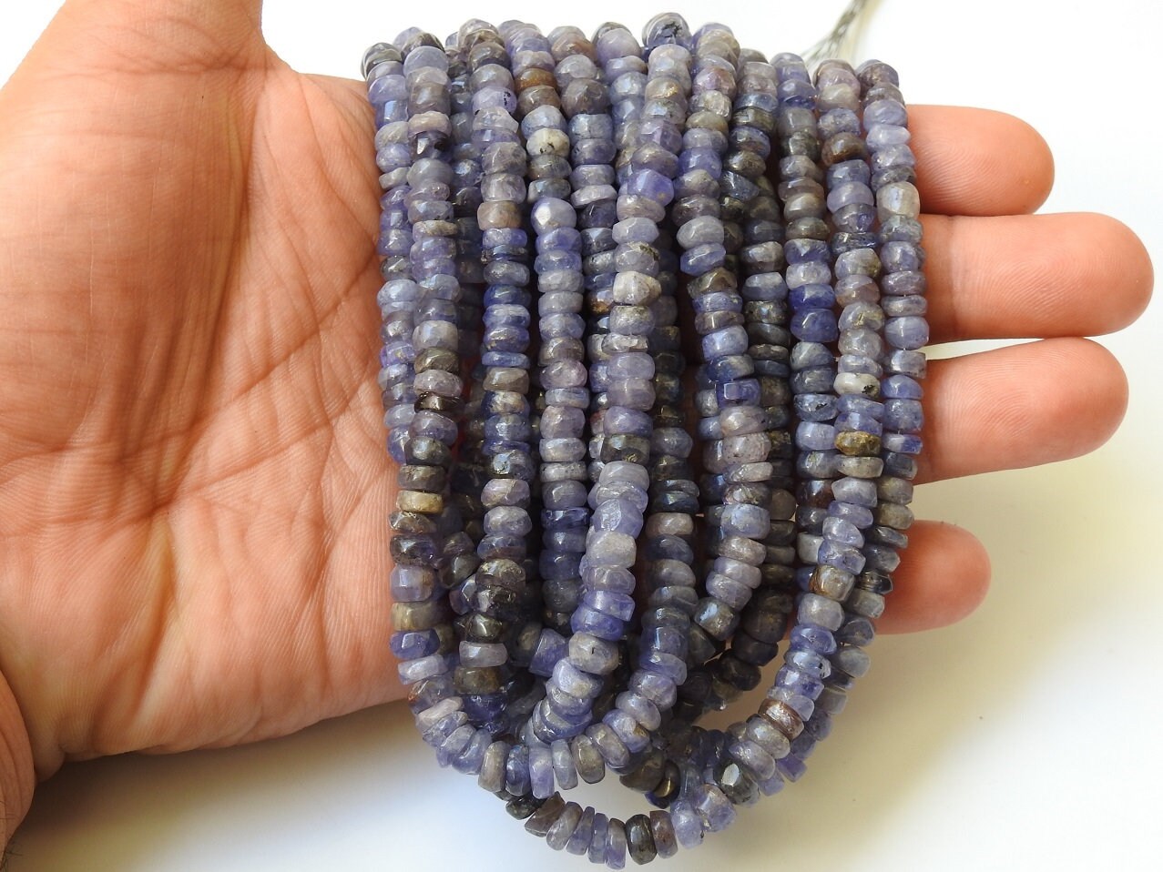 Tanzanite Smooth Roundel Beads,Loose Stone,Handmade,For Making Jewelry,Wholesale Price,New Arrival,16Inch Strand,100%Natural B8 | Save 33% - Rajasthan Living 14