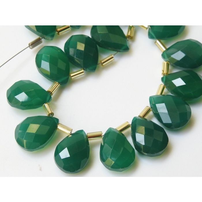 14X10MM Matched Pair,Green Onyx Faceted Teardrops,Drops,Loose Stone,Handmade Bead,Wholesale Price,New Arrivals PME-CY1 | Save 33% - Rajasthan Living 10
