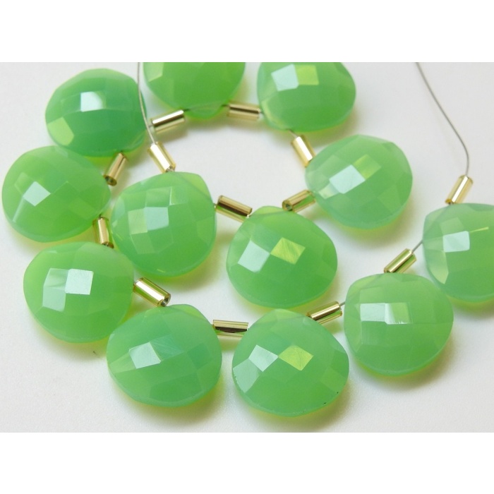 Chrysoprase Green Chalcedony Faceted Heart,Teardrop,Drops,Briolettes,Wholesaler,Supplies,14X14MM Approx PME-CY1 | Save 33% - Rajasthan Living 11
