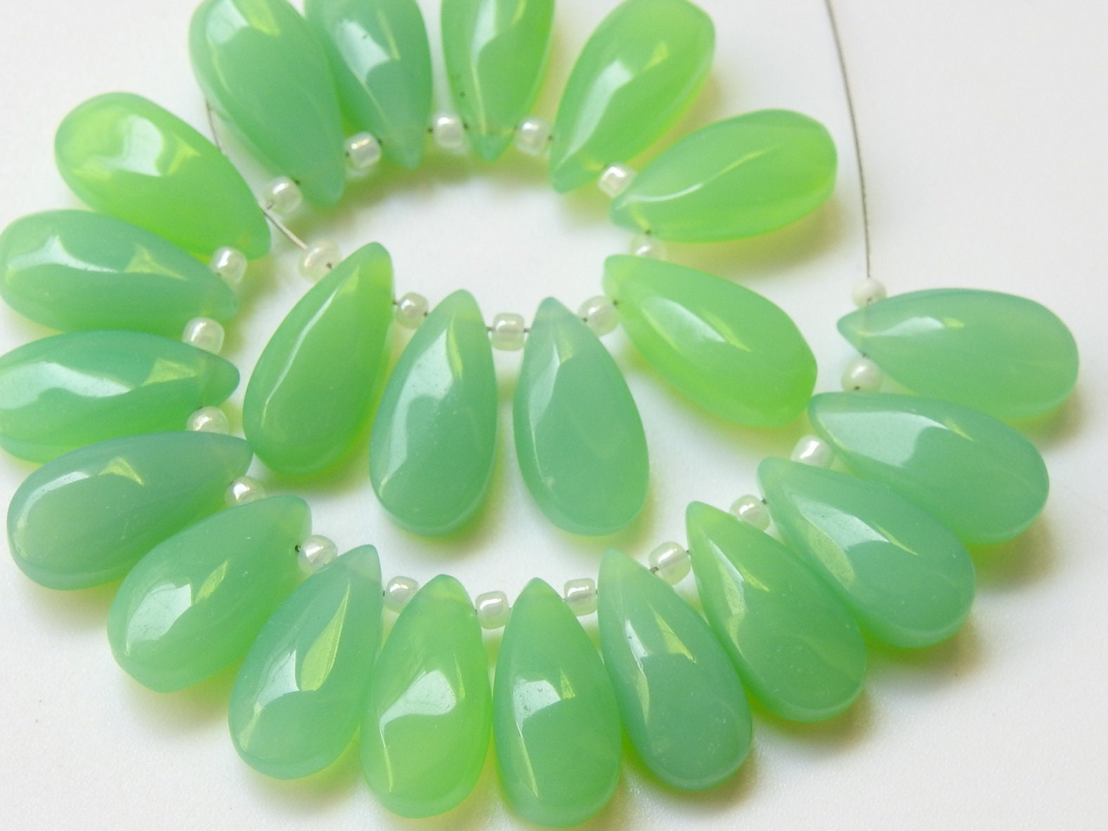 15X7MM Pair,Chrysoprase Green Chalcedony Smooth Teardrop,Loose Stone,Handmade,For Making Jewelry,Wholesale Price,New Arrival PME-CY1 | Save 33% - Rajasthan Living 14