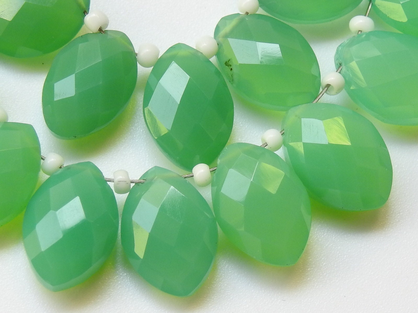 12X8MM Pair,Chrysoprase Green Chalcedony Faceted Marquise,For Making Earrings,Briolette,Wholesale Price,New Arrival PME-CY1 | Save 33% - Rajasthan Living 16
