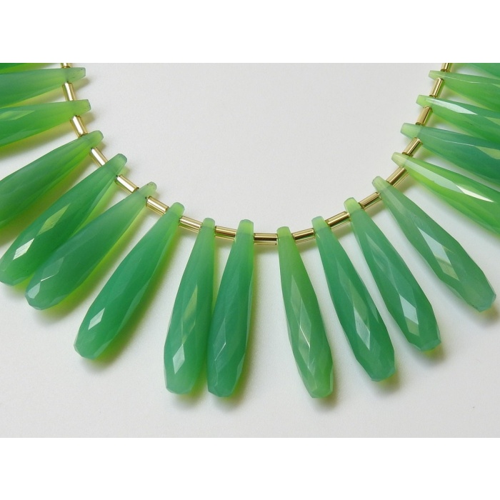Chrysoprase Green Chalcedony Elongated Drops,Faceted,Teardrop,Loose Stone,For Making Jewelry,Wholesaler,Supplies 35MM Long Approx PME-CY1 | Save 33% - Rajasthan Living 9