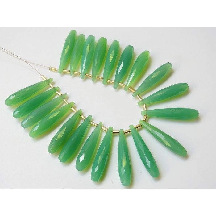 Chrysoprase Green Chalcedony Elongated Drops,Faceted,Teardrop,Loose Stone,For Making Jewelry,Wholesaler,Supplies 35MM Long Approx PME-CY1 | Save 33% - Rajasthan Living 6