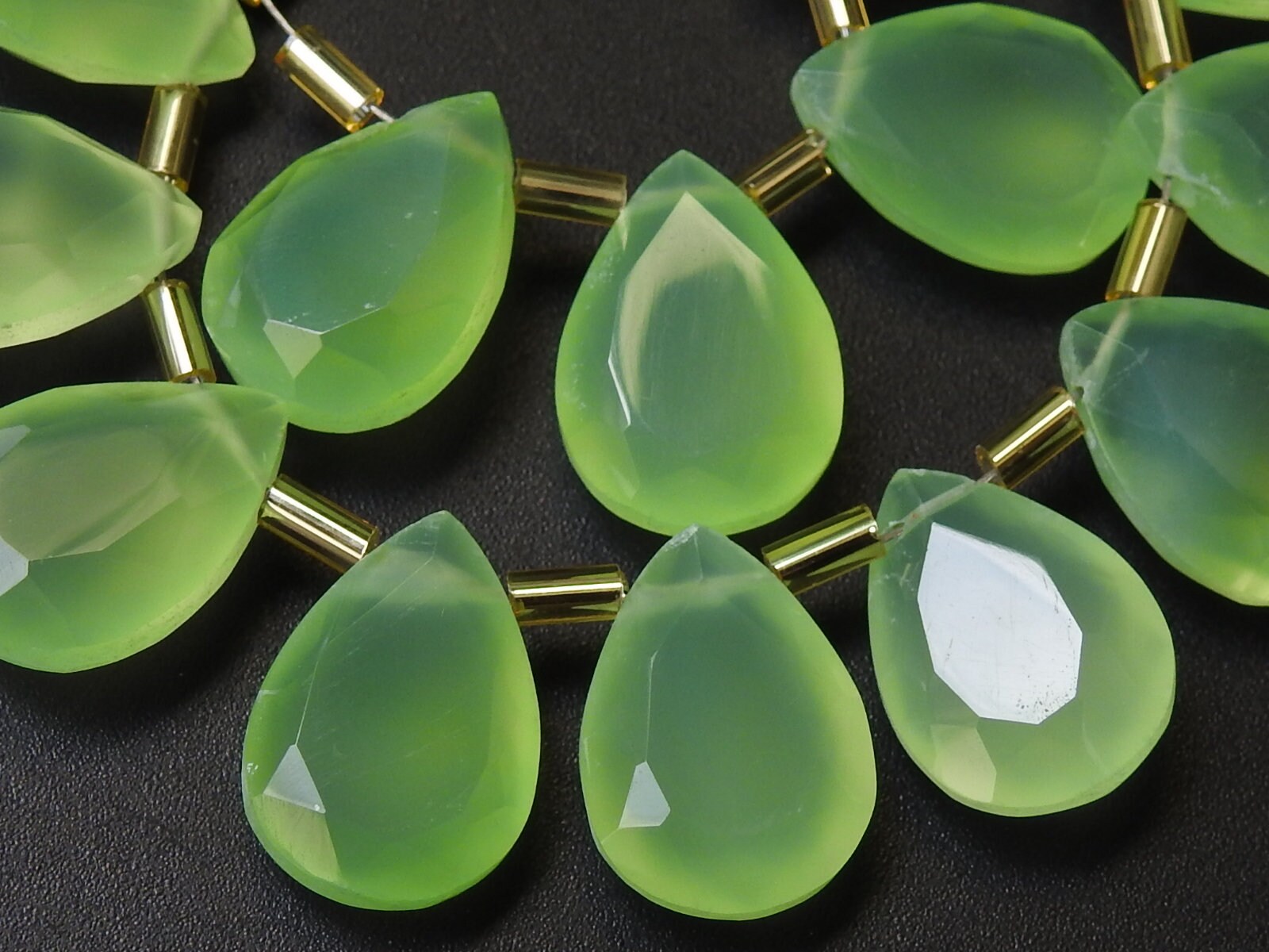 Prehnite Green Chalcedony Faceted Cut Stone Shape Teardrop,Drops,Briolettes,Earrings Pair,15X10MM Approx,Wholesaler,Supplies PME-CY1 | Save 33% - Rajasthan Living 12