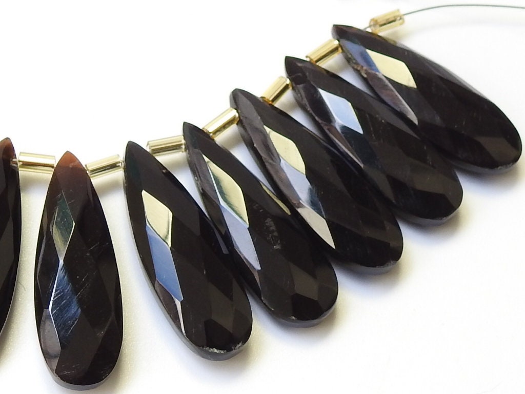 30X10MM Pair,Black Onyx Faceted Teardrop,Long Drop,Handmade,For Making Jewelry,Earrings,Wholesale Price,New Arrival (pme)CY2 | Save 33% - Rajasthan Living 14
