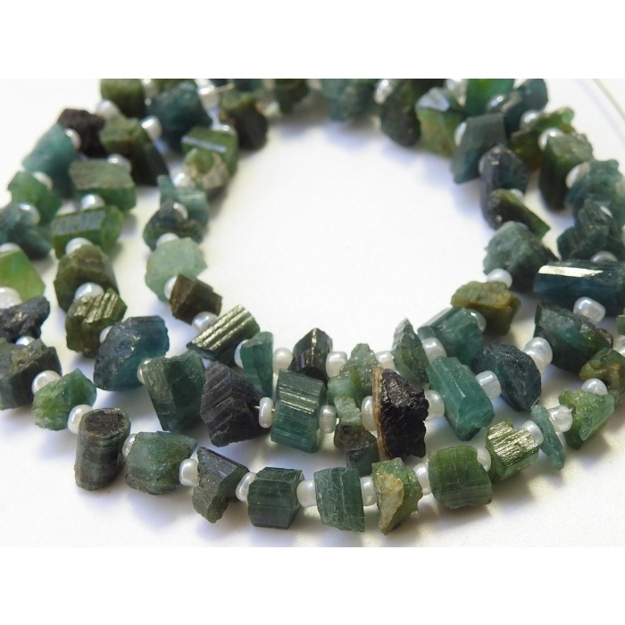 Green Tourmaline Natural Crystal Rough Beads,Chips,Uncut,Nuggets,Anklets,14Inchs Strand 6X3To4X3MM Approx,Wholesaler,Supplies,RB2 | Save 33% - Rajasthan Living 10