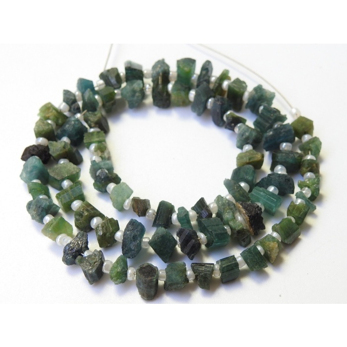 Green Tourmaline Natural Crystal Rough Beads,Chips,Uncut,Nuggets,Anklets,14Inchs Strand 6X3To4X3MM Approx,Wholesaler,Supplies,RB2 | Save 33% - Rajasthan Living 7