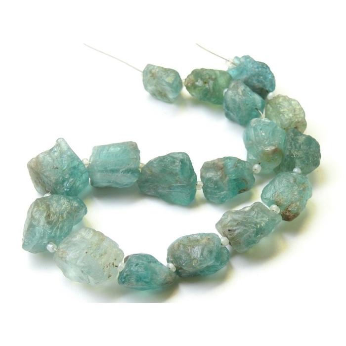 Sky Blue Apatite Natural Rough Tumble,Nuggets,Chunks,Loose Raw,9Inch Strand 17X11To12X11MM Approx,Wholesale Price,New Arrival RB5 | Save 33% - Rajasthan Living 7