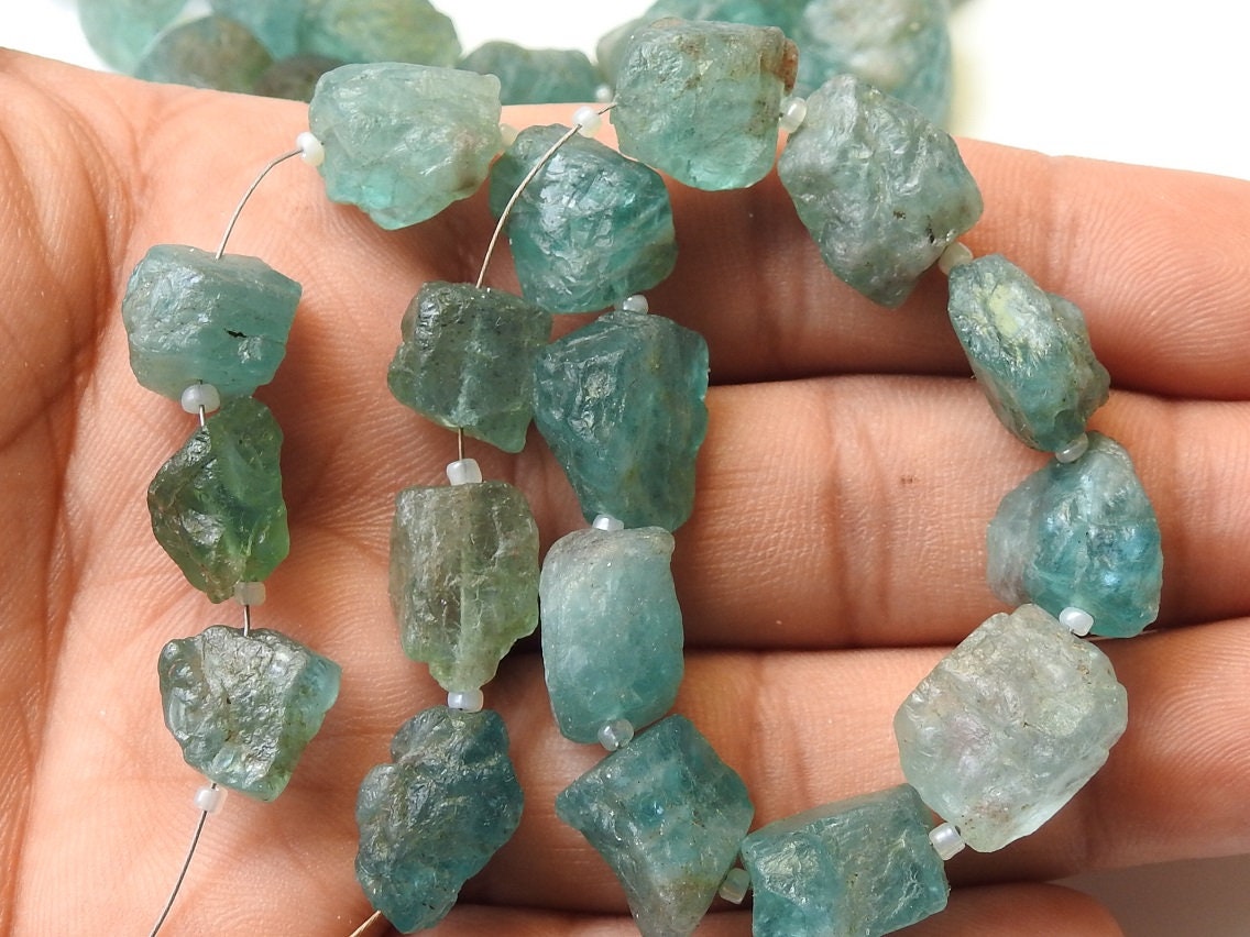 Sky Blue Apatite Natural Rough Tumble,Nuggets,Chunks,Loose Raw,9Inch Strand 17X11To12X11MM Approx,Wholesale Price,New Arrival RB5 | Save 33% - Rajasthan Living 18