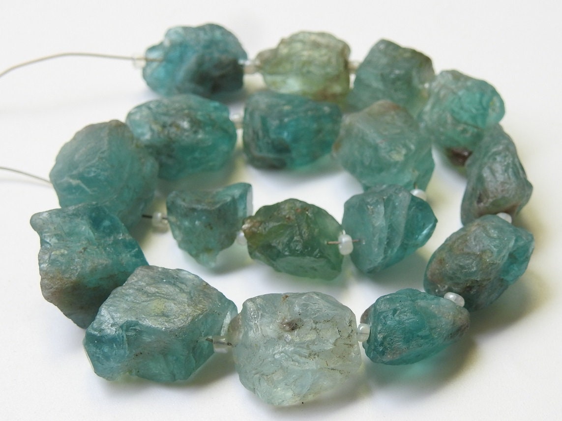 Sky Blue Apatite Natural Rough Tumble,Nuggets,Chunks,Loose Raw,9Inch Strand 17X11To12X11MM Approx,Wholesale Price,New Arrival RB5 | Save 33% - Rajasthan Living 23