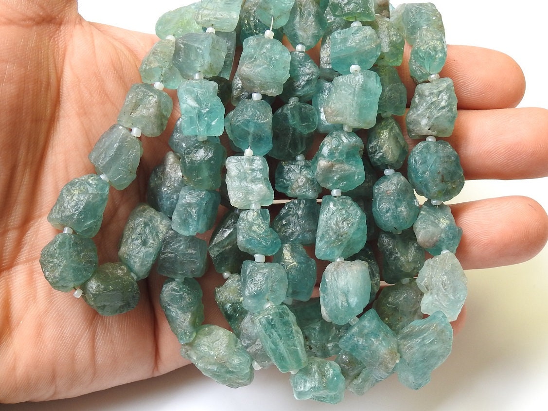 Sky Blue Apatite Natural Rough Tumble,Nuggets,Chunks,Loose Raw,9Inch Strand 17X11To12X11MM Approx,Wholesale Price,New Arrival RB5 | Save 33% - Rajasthan Living 20