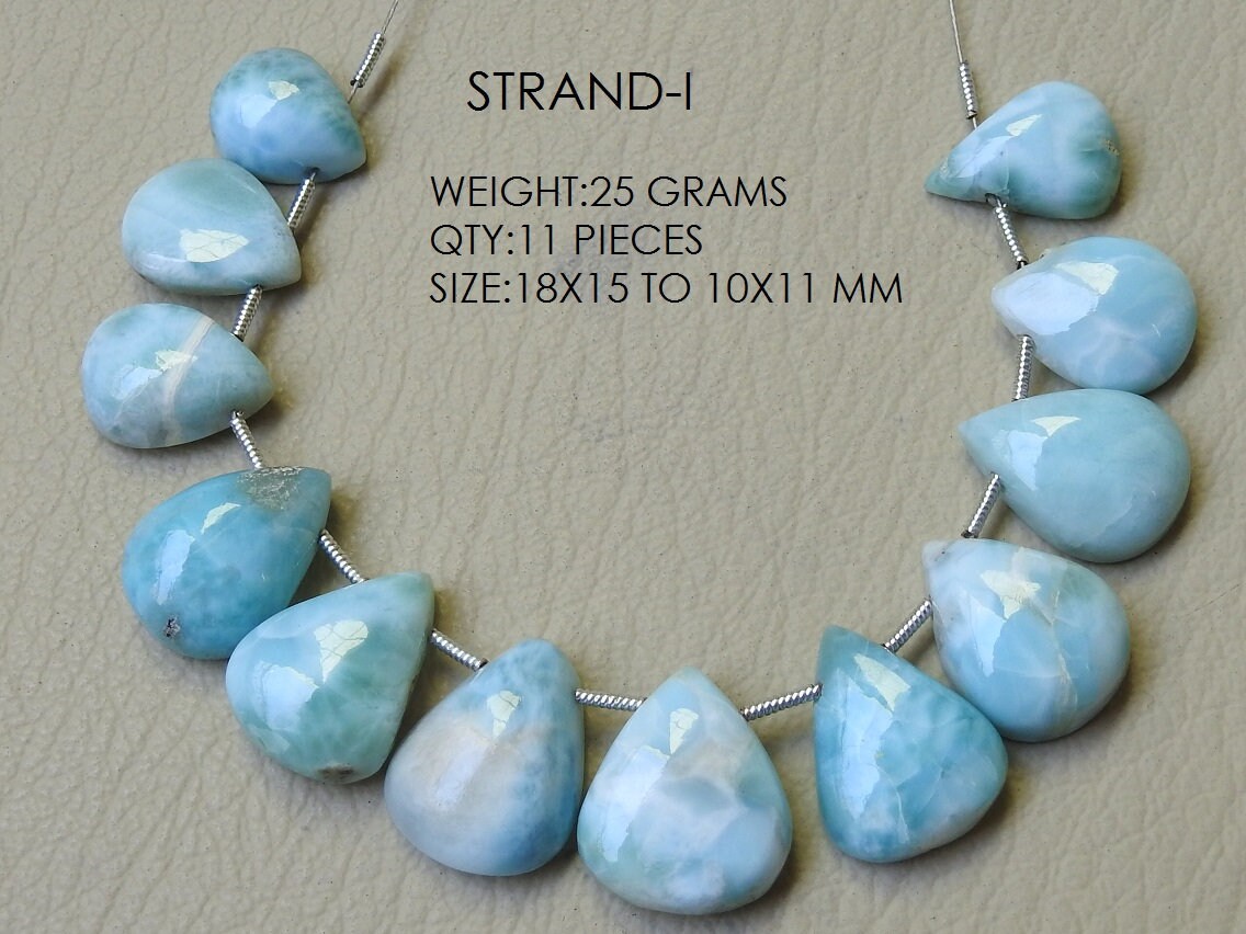 Larimar Smooth Cabochon Briolette,Fancy,Pear Shape,Loose Gemstone,For Making Jewelry,Handmade,Pendent,Wholesaler,Supplies 100%Natural BR2 | Save 33% - Rajasthan Living 23